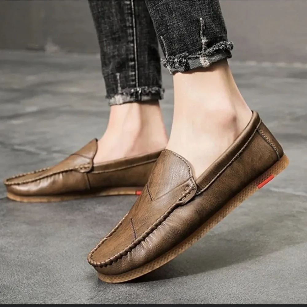 BRAND NEW EDDIE BOWER WOMEN"S ROUND TOE SLIP-ON LEATHER FLAT